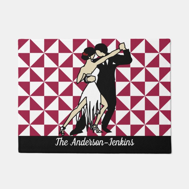 Tango Dancers Doormat (Front)