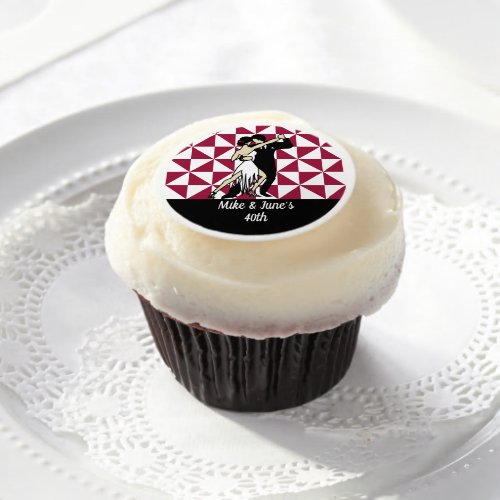 Tango Dancers Edible Frosting Rounds