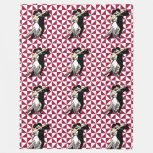 Tango Dancers Fleece Blanket