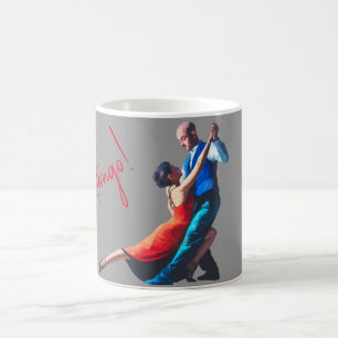 Tango dancers - hand painting  coffee mug