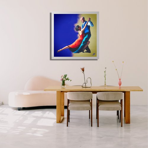 Tango dancers _ hand painting  poster