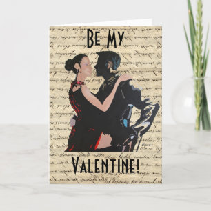 Tango dancers holiday card