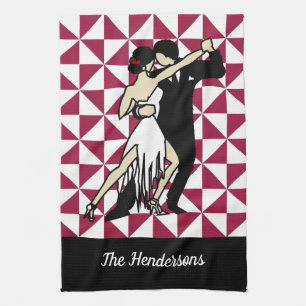 Tango Dancers Kitchen Towel