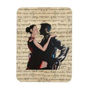 Tango dancers magnet