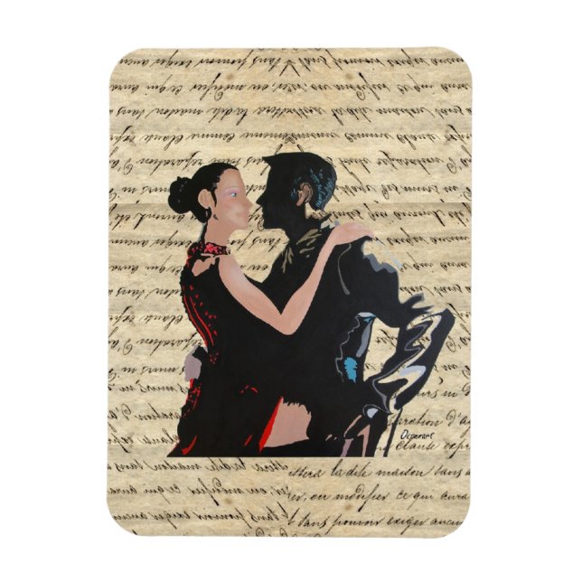 Tango dancers magnet (Vertical)