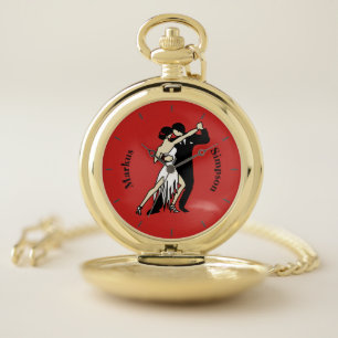 Tango Dancers Pocket Watch