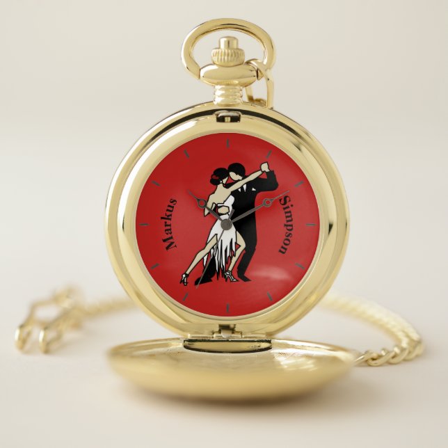 Tango Dancers Pocket Watch (Inside)