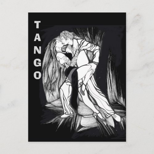 Tango Dancers Postcard
