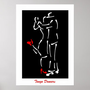 Tango! Dancers (Red Shoes) design Poster