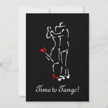 Tango Dancers (Red Shoes) with Customizable Text