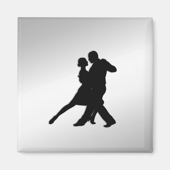 Tango Dancers Silhouette Magnet (Front)