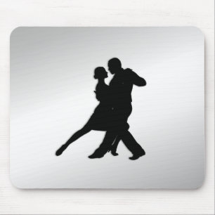 Tango Dancers Silhouette Mouse Pad