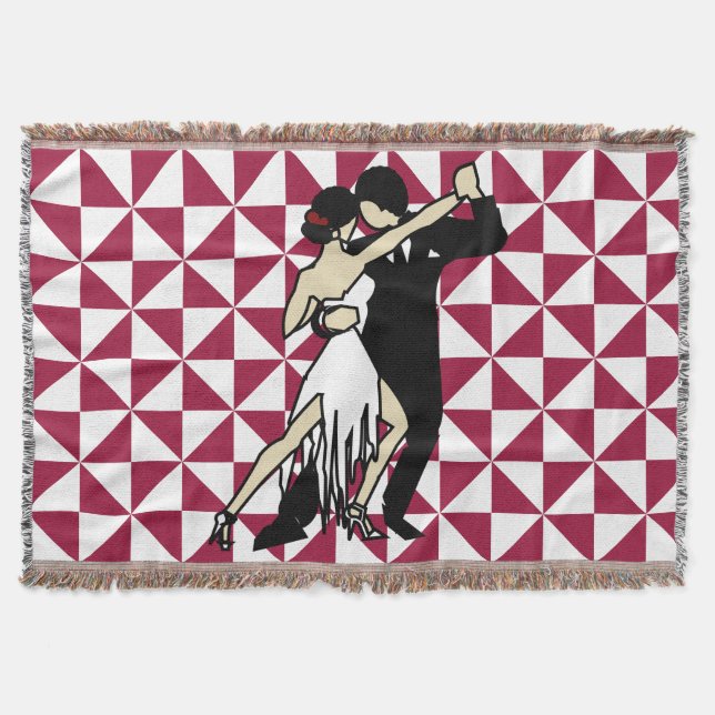 Tango Dancers Throw Blanket (Front)