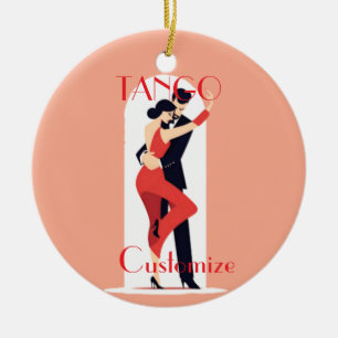 Tango Dancers Thunder_Cove Ceramic Ornament