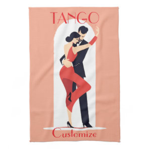 Tango Dancers Thunder_Cove Kitchen Towel