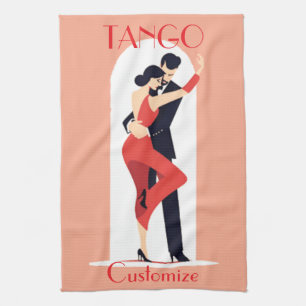 Tango Dancers Thunder_Cove Kitchen Towel