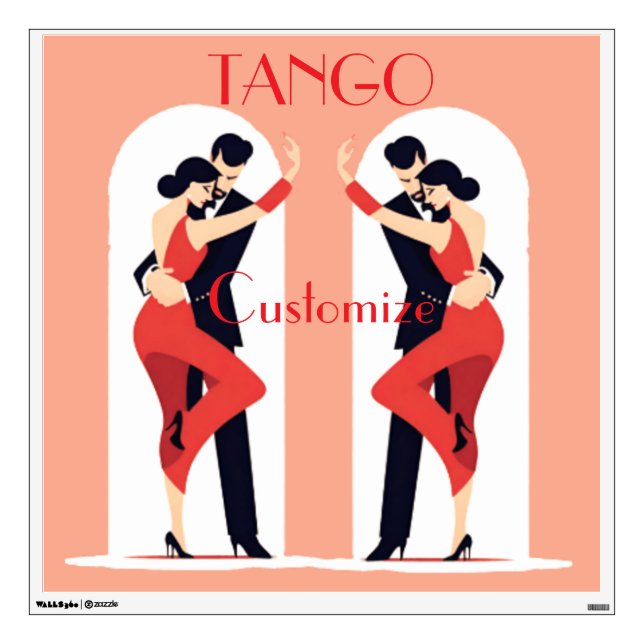 Tango Dancers Thunder_Cove Wall Decal (Front)