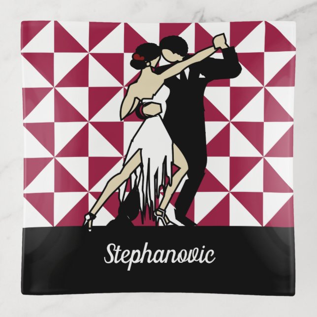 Tango Dancers Trinket Tray (Front)