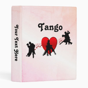 Tango Dances I Heart New Twist Design Mini Binder