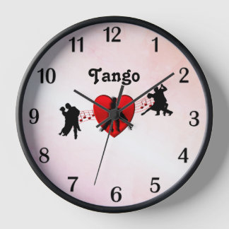 Tango Dances I Heart New Twist Design Numbers Clock