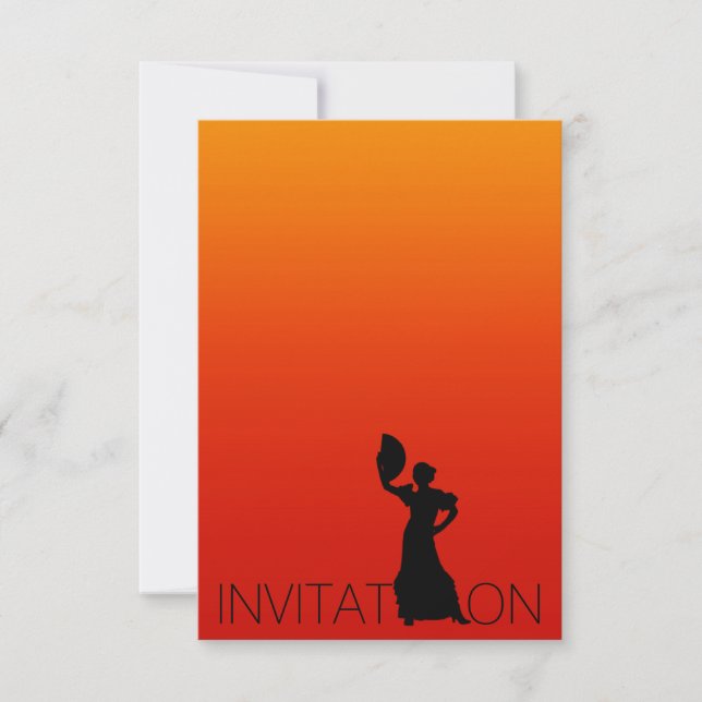 Tango Flamenco Latin Dance Party Invitation (Front)