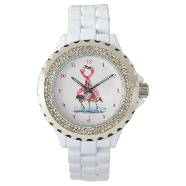 Tango Flamingos Watch Pink Flamingo Dance (Front)