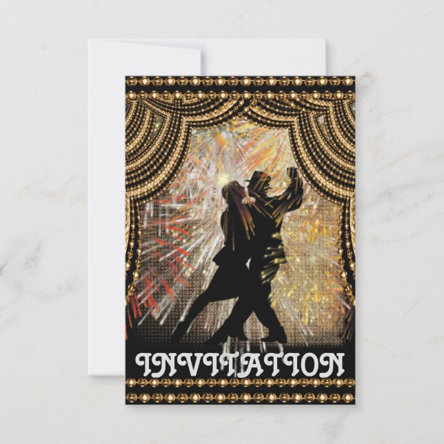 Tango Latin Dance Party Invitation (Front)
