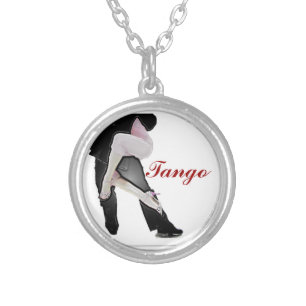 Tango legs silver plated necklace
