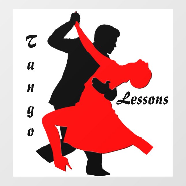 "Tango Lessons" Window Cling (Sheet)