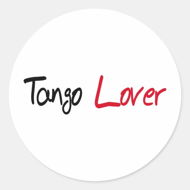 Tango Lover Products! Classic Round Sticker (Front)