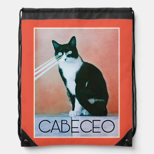 Tango Milonga Cat Laser Focus Cabeceo Drawstring Bag