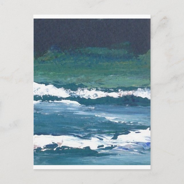 Tango of the Sea Ocean Waves Beach Decor Postcard (Front)