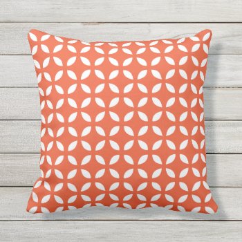 Tango Orange Geometric Outdoor Pillows by Richard__Stone at Zazzle