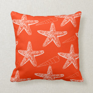 Tango Orange Seashell Pillow