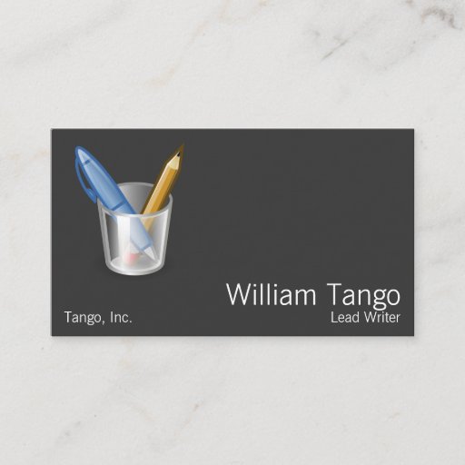 Customizable Tango Pen &amp; Pencil Business Cards