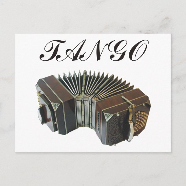 Tango Products & Designs! Argentina Music! Postcard (Front)