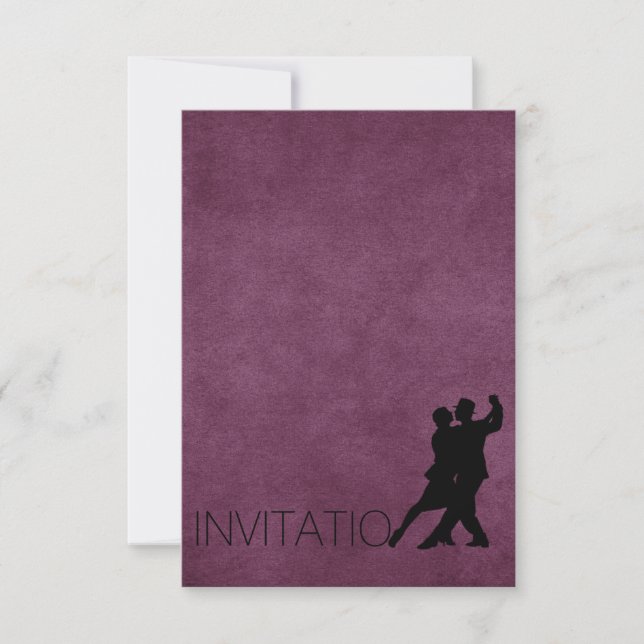 Tango Purple Personalized Elegant Invitation (Front)