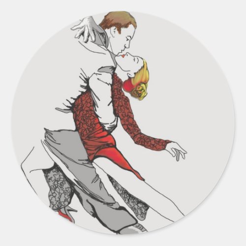 Tango Romance Classic Round Sticker