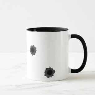Tango Sucka! warfare mug with bullet holes
