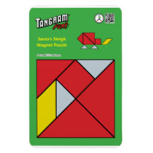 Tangram Christmas Magnet – Santa’s Sleigh