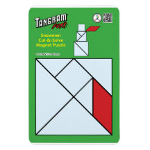 Tangram Christmas Magnet - Snowman