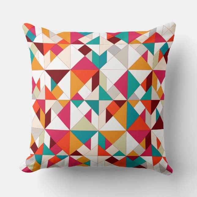 tangram geo throw pillow (Front)
