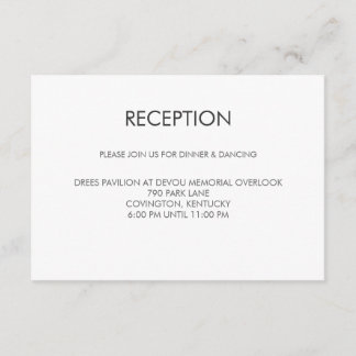 Tangram Heart Wedding Reception Card