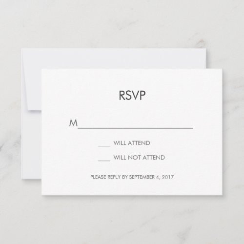 Tangram Heart Wedding RSVP Card