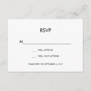 Tangram Heart Wedding RSVP Card Black Gold Silver