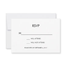 Tangram Heart Wedding RSVP Card Black Gold Silver