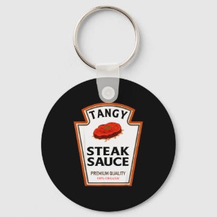 Tangy Steak Sauce Funny Condiment Costume Party Ma Keychain