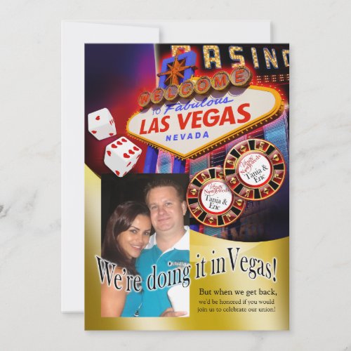 Tania and Eric Las Vegas Reception Invitation
