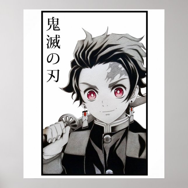 Tanjiro Demon Slayer Kimetsu No Yaiba  Anime Poster (Front)