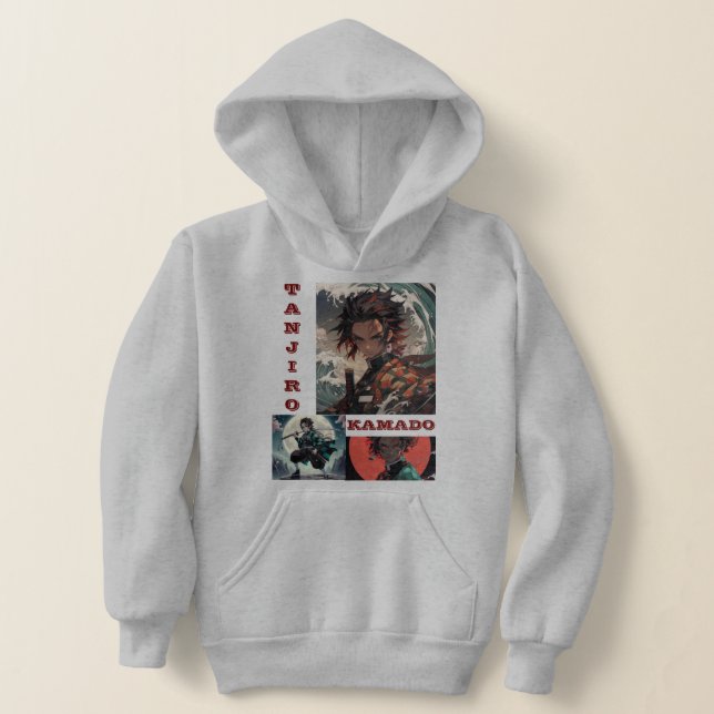 Tanjiro Hoodie | Anime Streetwear (Laydown)